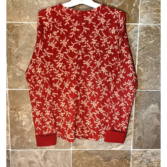 Women's Long Sleeve Thermal Top - Knox Rose Burgundy Print M - NWT - Picture 4 of 4